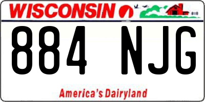 WI license plate 884NJG