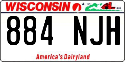 WI license plate 884NJH