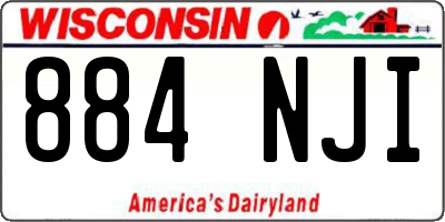WI license plate 884NJI