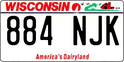 WI license plate 884NJK