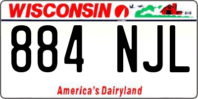 WI license plate 884NJL