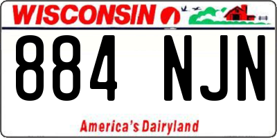 WI license plate 884NJN