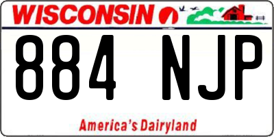 WI license plate 884NJP