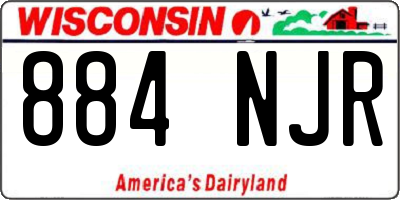 WI license plate 884NJR