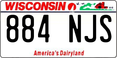 WI license plate 884NJS