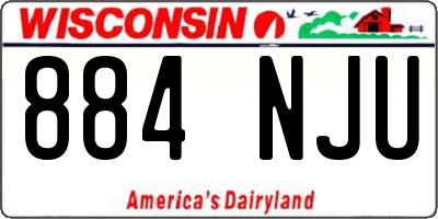 WI license plate 884NJU