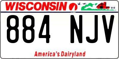 WI license plate 884NJV