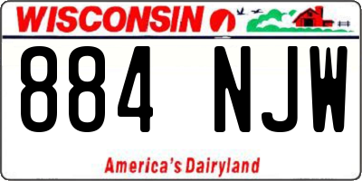 WI license plate 884NJW