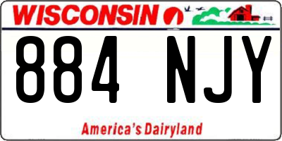 WI license plate 884NJY