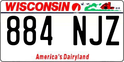 WI license plate 884NJZ