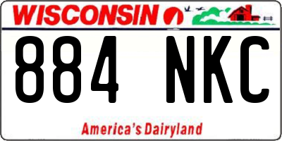 WI license plate 884NKC