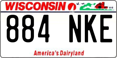 WI license plate 884NKE