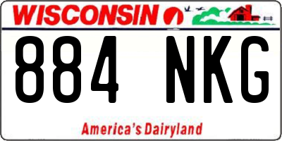 WI license plate 884NKG