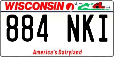 WI license plate 884NKI
