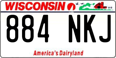 WI license plate 884NKJ