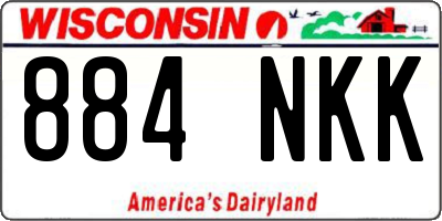 WI license plate 884NKK