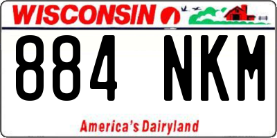 WI license plate 884NKM
