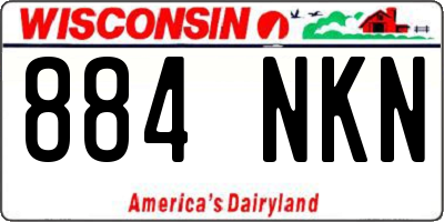 WI license plate 884NKN