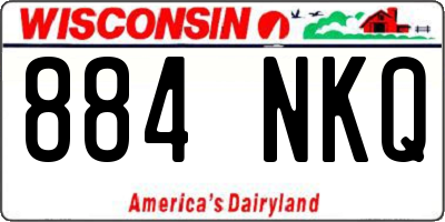 WI license plate 884NKQ