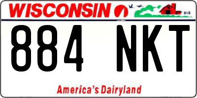 WI license plate 884NKT