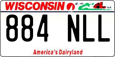 WI license plate 884NLL