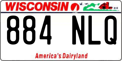 WI license plate 884NLQ