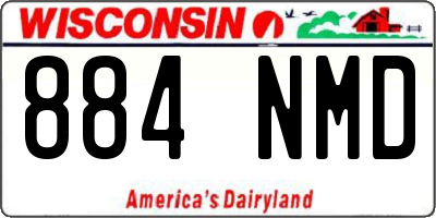 WI license plate 884NMD
