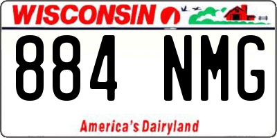 WI license plate 884NMG