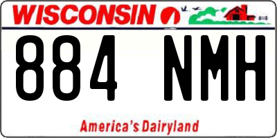 WI license plate 884NMH