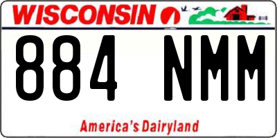 WI license plate 884NMM