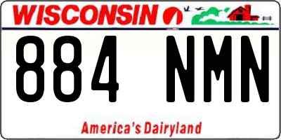 WI license plate 884NMN