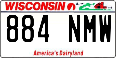 WI license plate 884NMW
