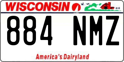 WI license plate 884NMZ