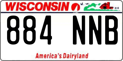 WI license plate 884NNB