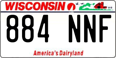WI license plate 884NNF