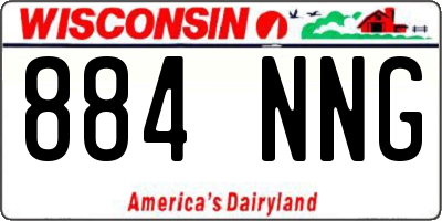 WI license plate 884NNG