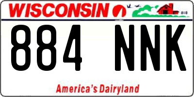 WI license plate 884NNK