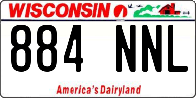 WI license plate 884NNL