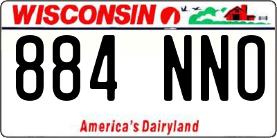 WI license plate 884NNO