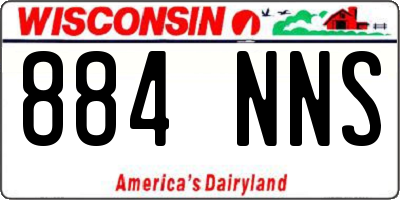 WI license plate 884NNS