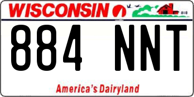 WI license plate 884NNT