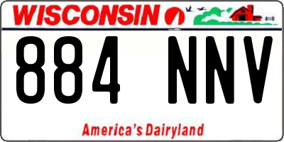 WI license plate 884NNV