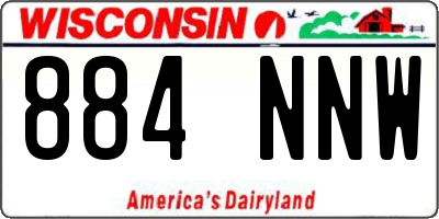 WI license plate 884NNW