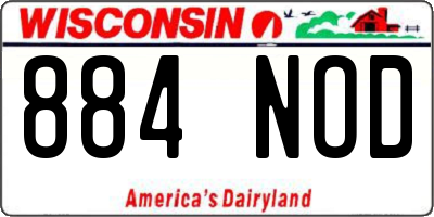 WI license plate 884NOD