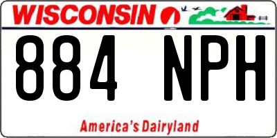 WI license plate 884NPH