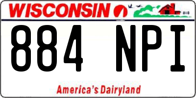 WI license plate 884NPI