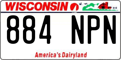 WI license plate 884NPN
