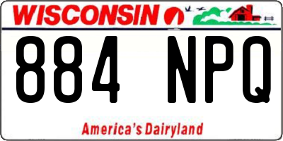 WI license plate 884NPQ