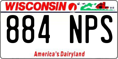 WI license plate 884NPS