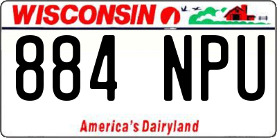 WI license plate 884NPU